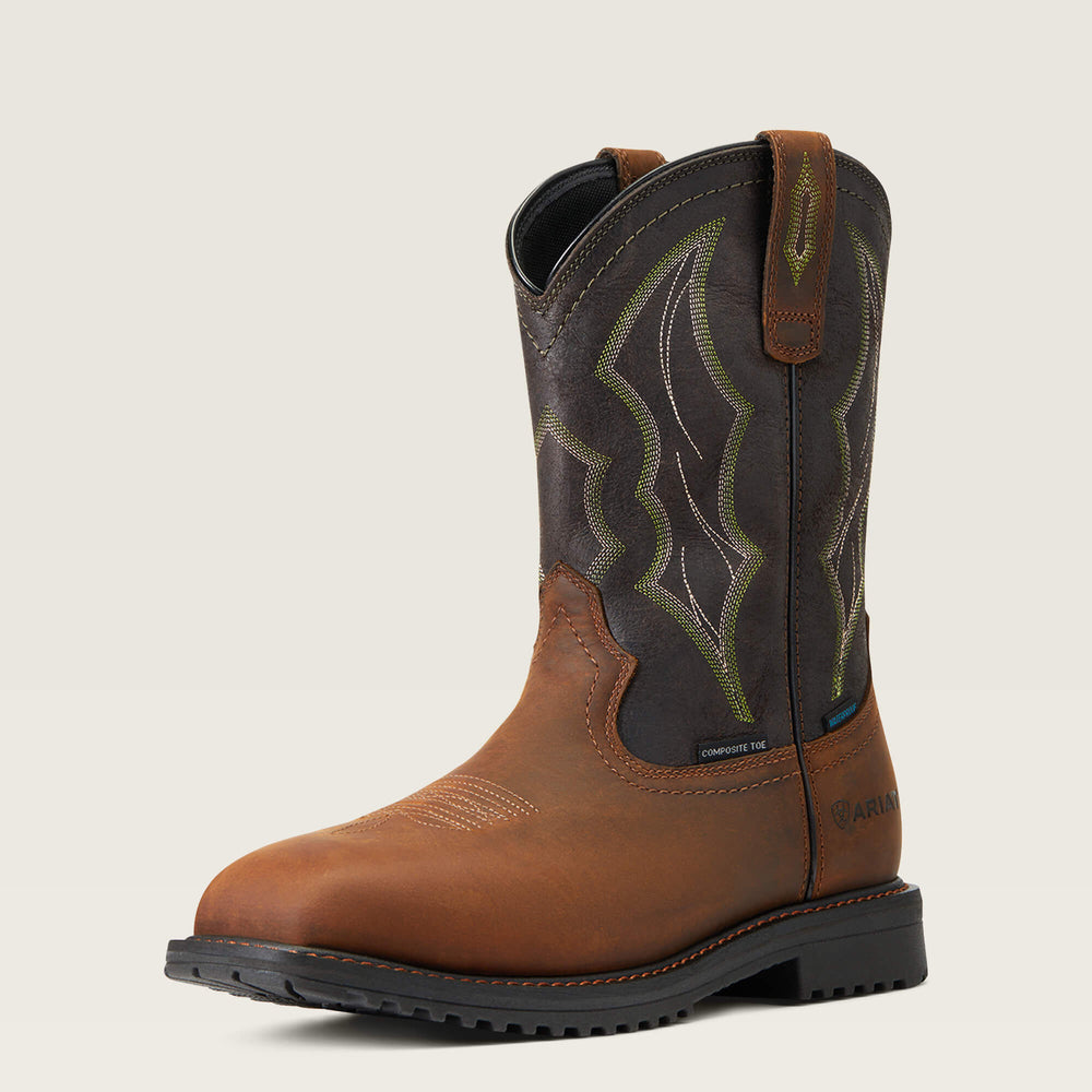 RigTek Wide Square Toe Waterproof Composite Toe Work Boot-Ariat