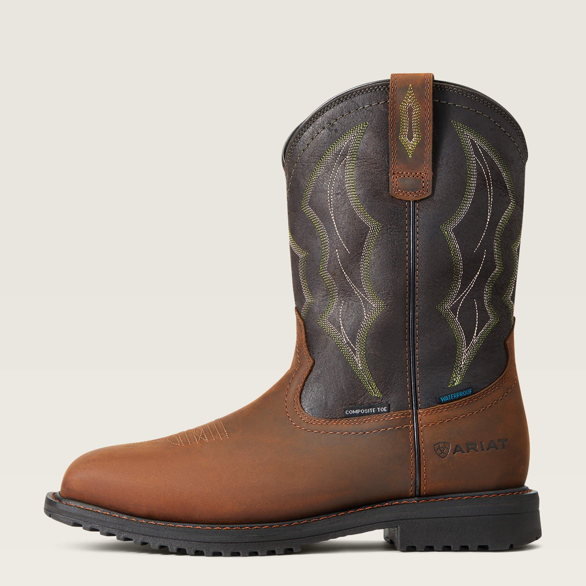 RigTek Wide Square Toe Waterproof Composite Toe Work Boot-Ariat