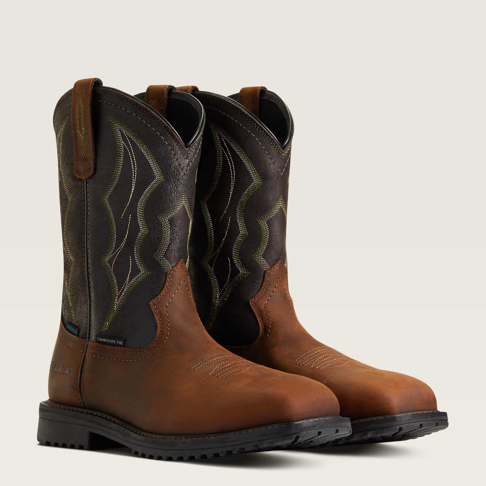 RigTek Wide Square Toe Waterproof Composite Toe Work Boot-Ariat