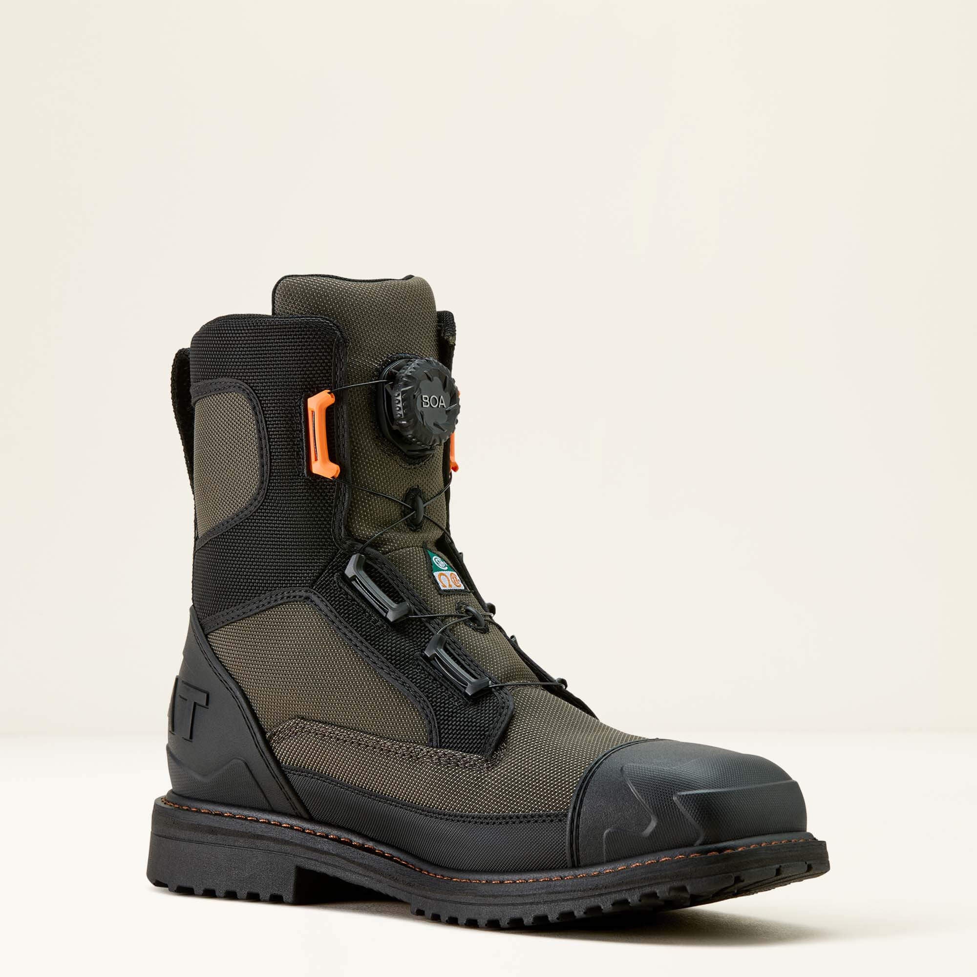 RigTEK Wildcat BOA 8" CSA Waterproof Wide Square Toe Composite Toe Work Boot-Ariat