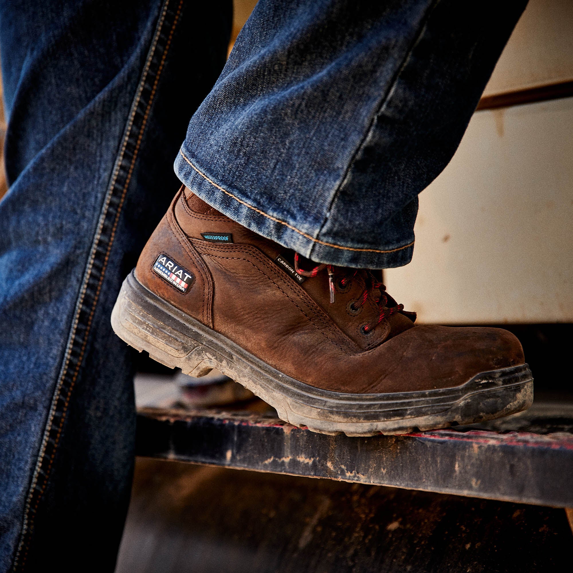 Turbo 6" USA Assembled Waterproof Carbon Toe Work Boot-Ariat