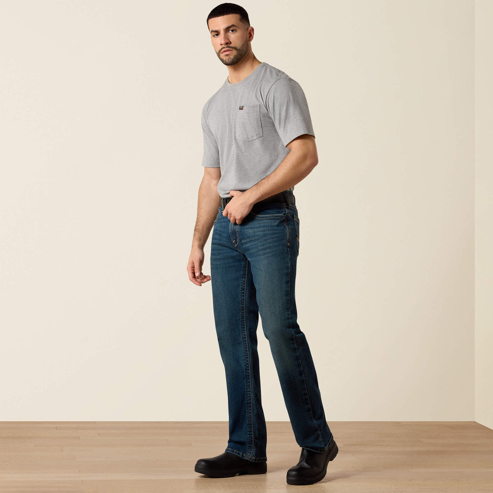 Men's Low Rise, Bootcut Work Pants - Rebar Denim-Ariat