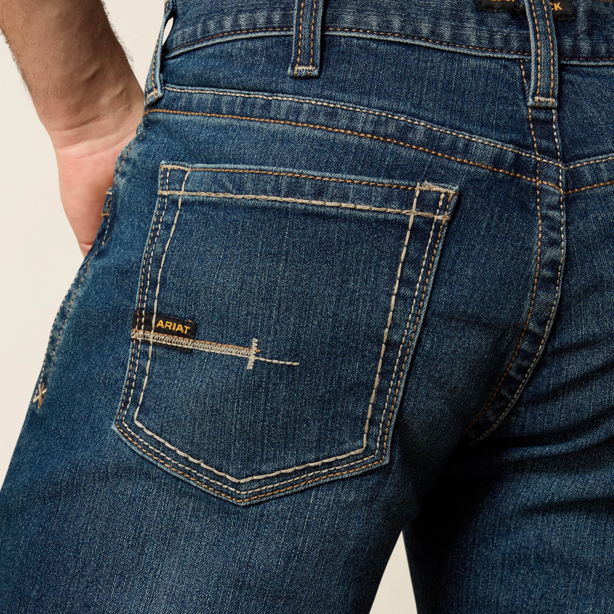 Men's Low Rise, Bootcut Work Pants - Rebar Denim-Ariat