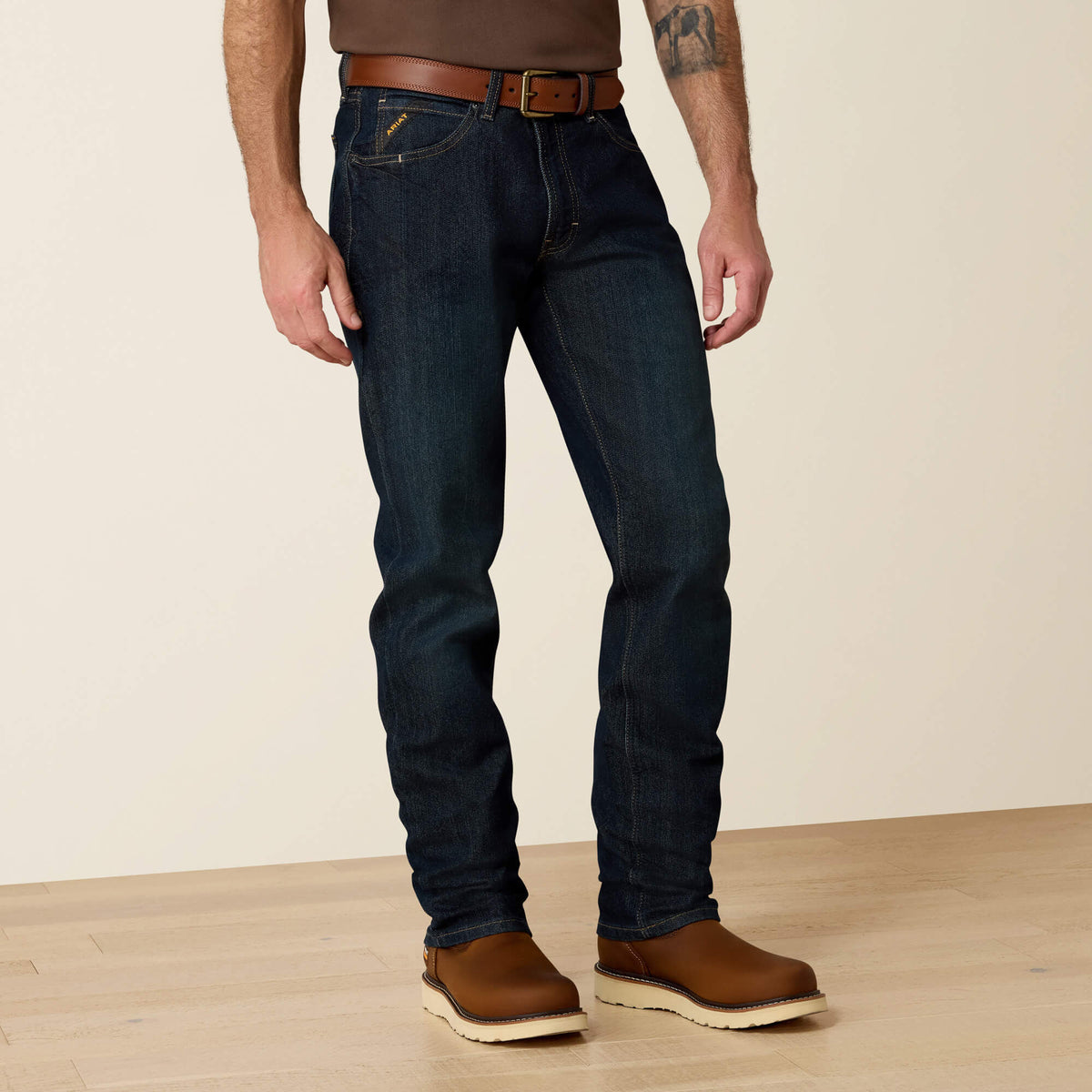Rebar M4 Relaxed DuraStretch Basic Stackable Straight Leg Jean-Ariat