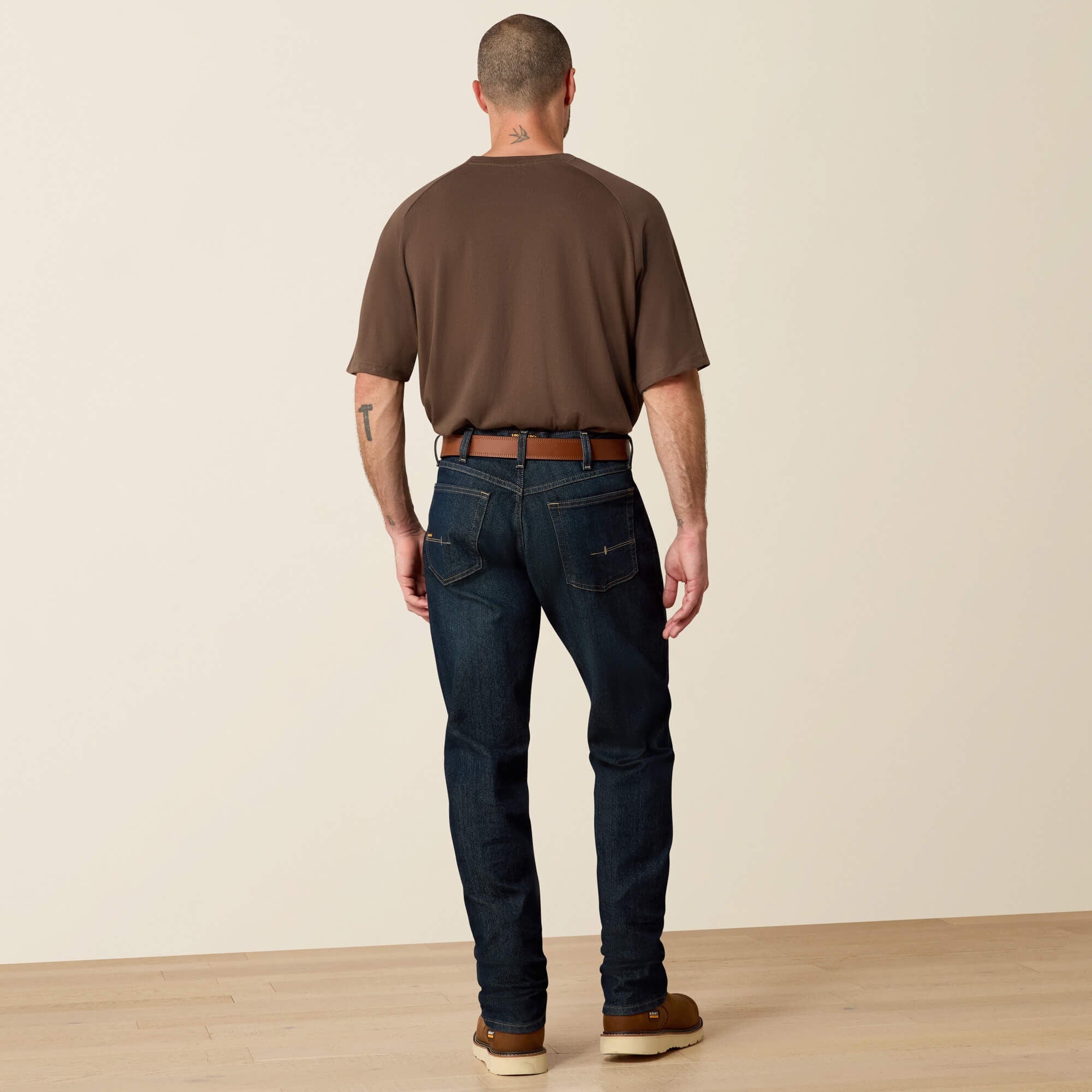 Rebar M4 Relaxed DuraStretch Basic Stackable Straight Leg Jean-Ariat