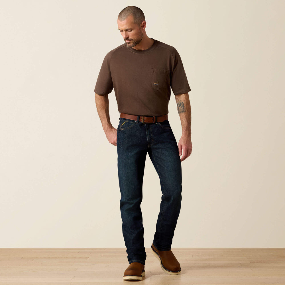 Rebar M4 Relaxed DuraStretch Basic Stackable Straight Leg Jean-Ariat