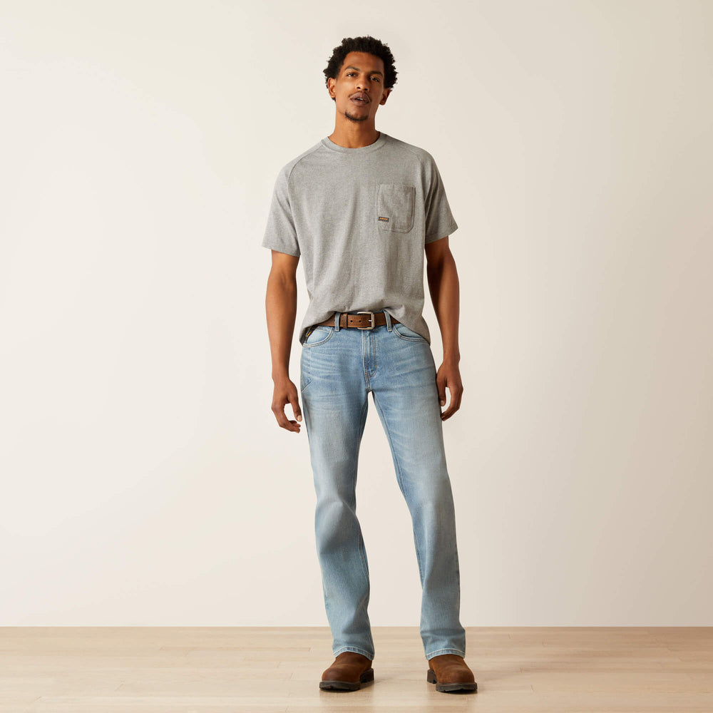 Rebar M4 Relaxed DuraStretch Basic Stackable Straight Leg Jean-Ariat