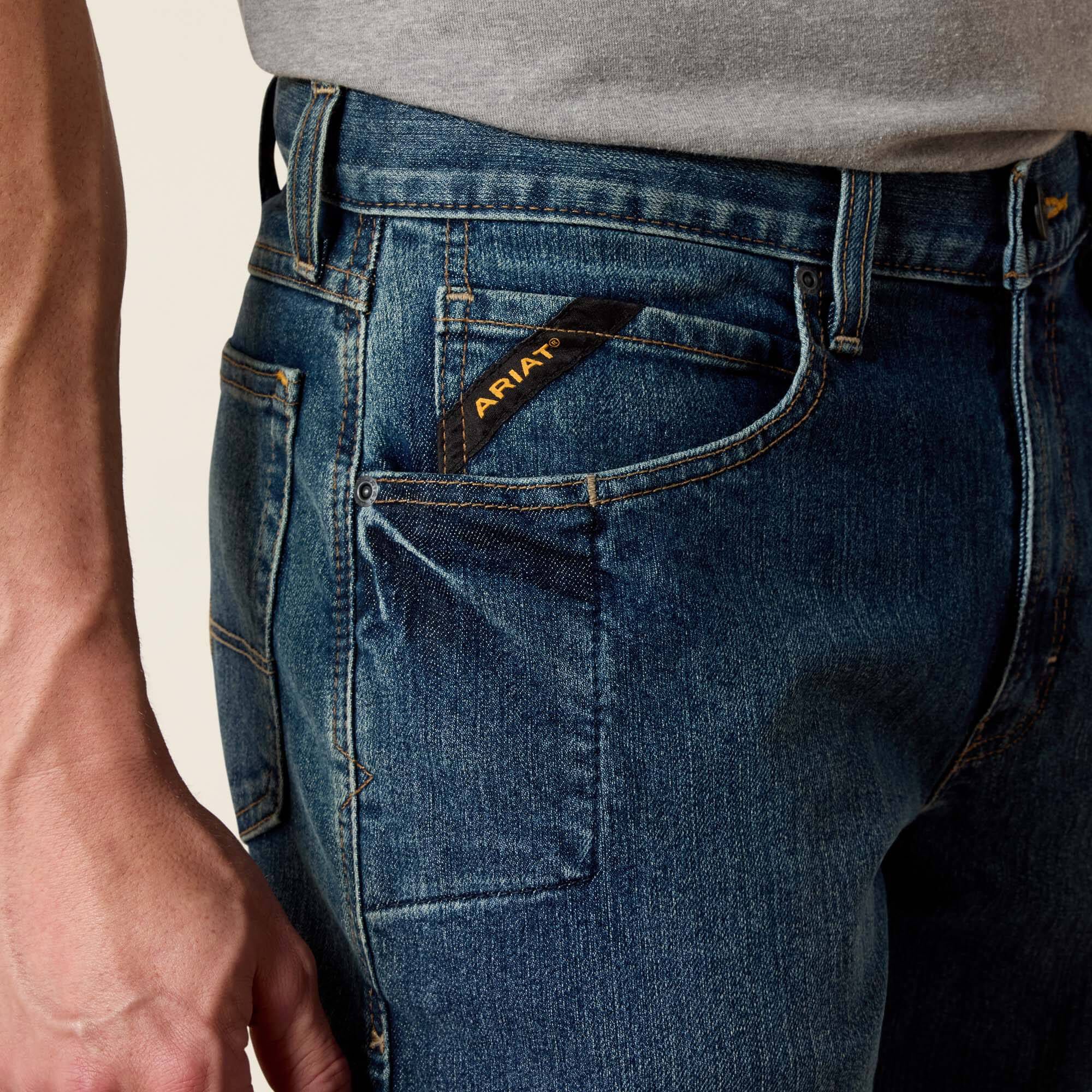 Rebar M3 Loose DuraStretch Basic Stackable Straight Leg Jean-Ariat