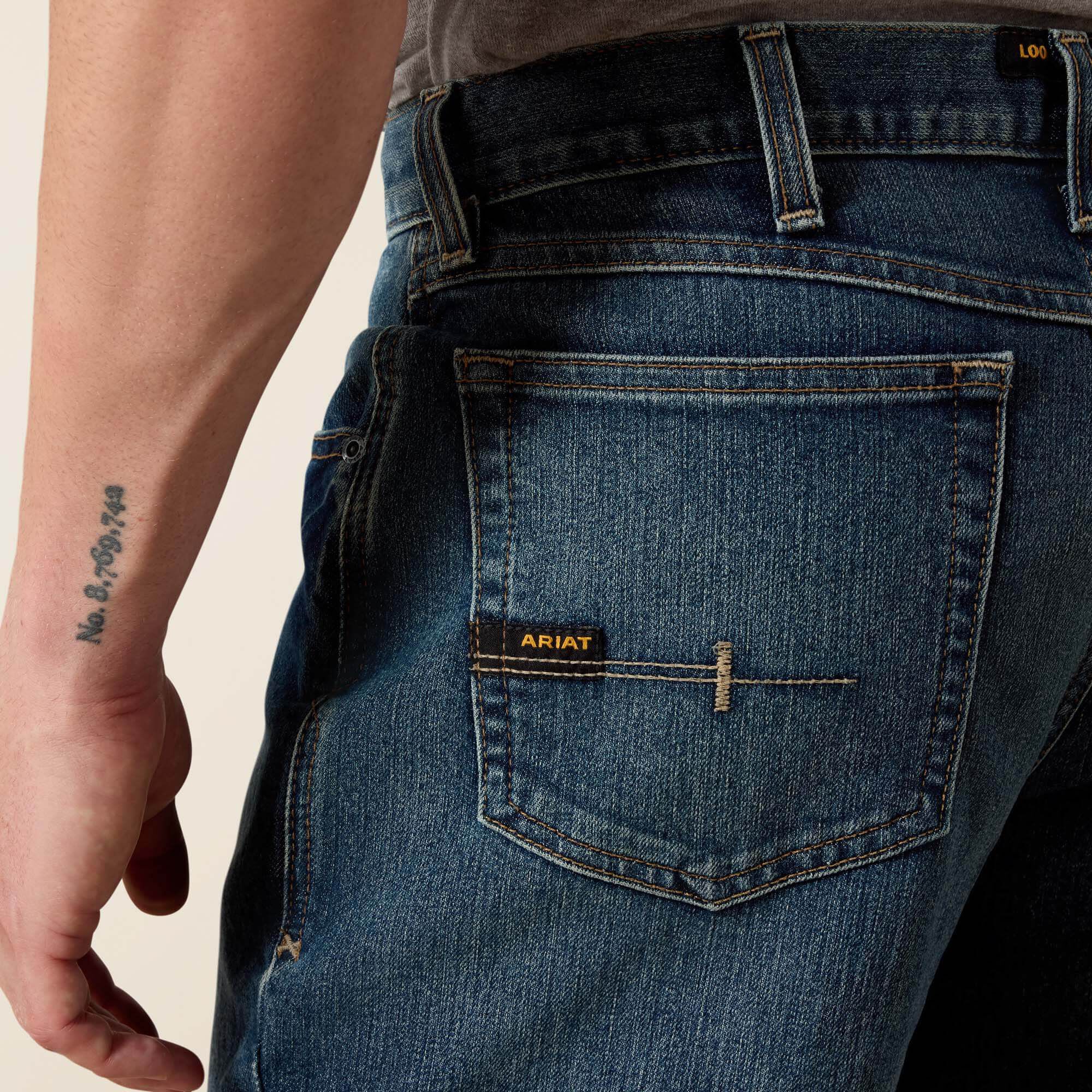 Rebar M3 Loose DuraStretch Basic Stackable Straight Leg Jean-Ariat