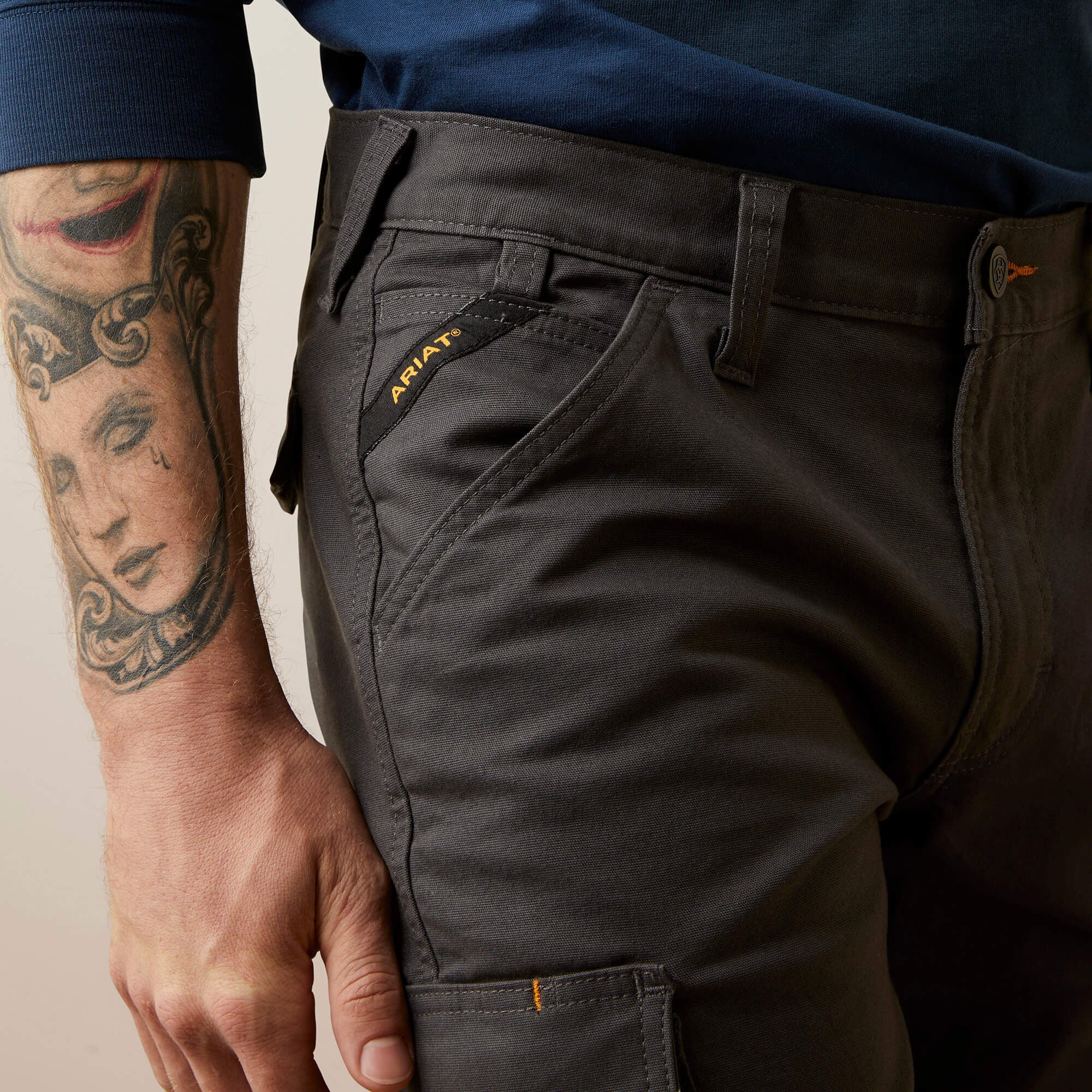 Rebar M4 Relaxed Made Tough Cargo Straight Pant-Ariat