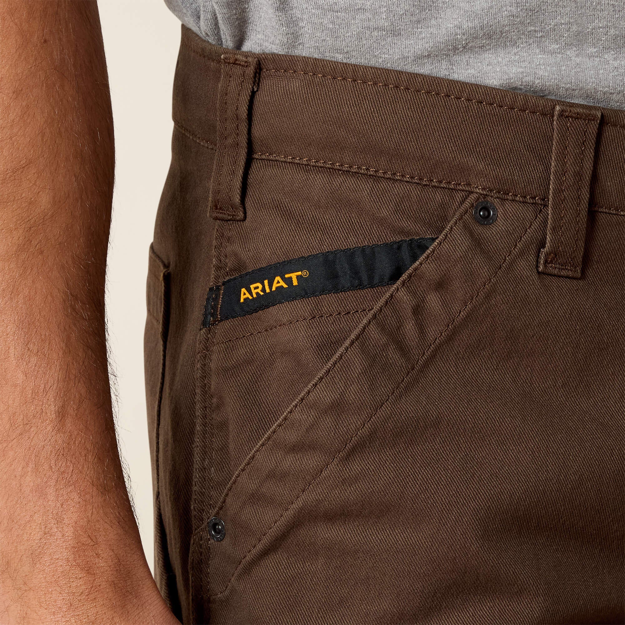 Rebar M5 Straight DuraStretch Washed Twill Dungaree Straight Leg Pant-Ariat
