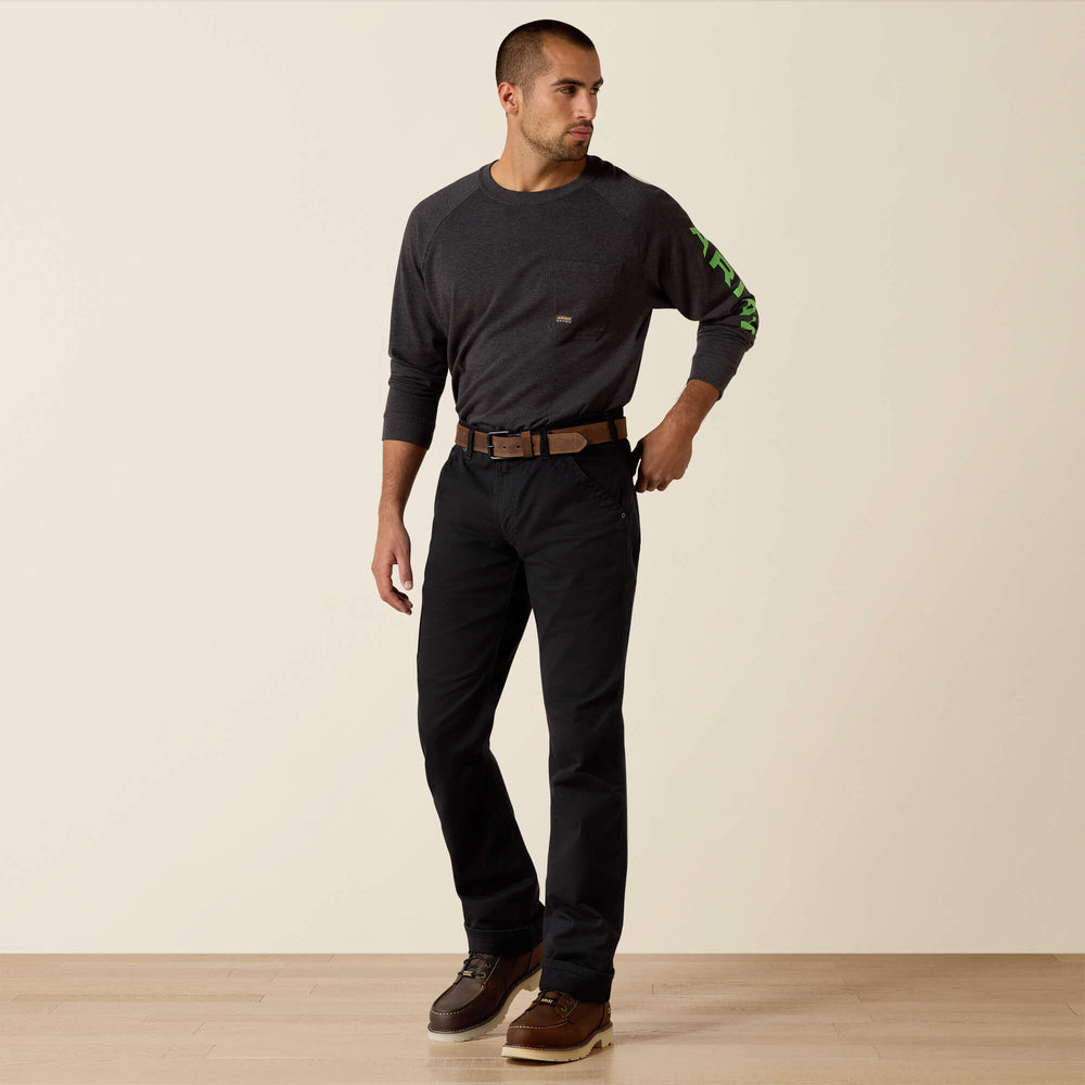 Rebar M5 Straight DuraStretch Washed Twill Dungaree Straight Leg Pant-Ariat
