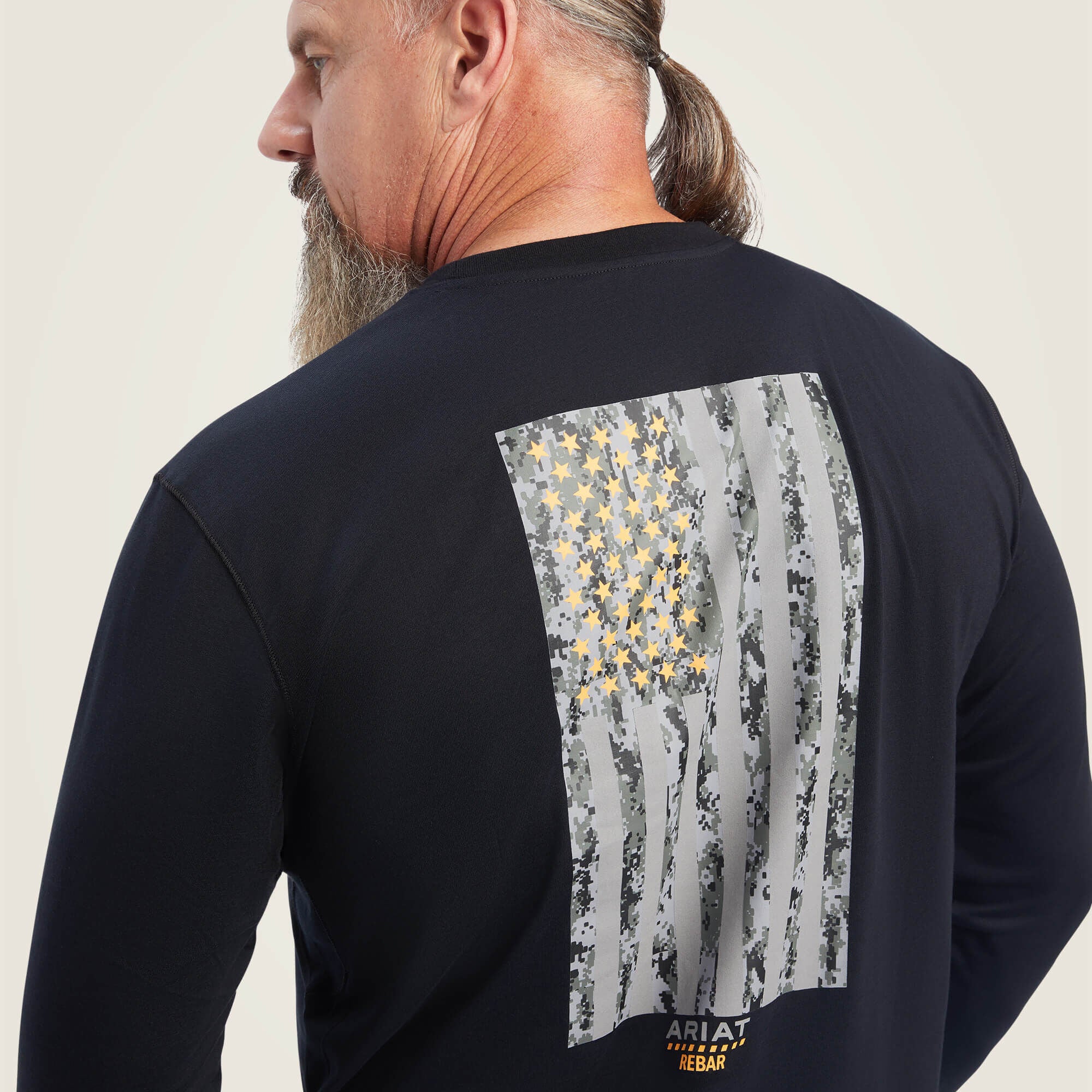 Rebar Workman Reflective Flag Graphic T-Shirt-Ariat