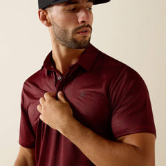 All Over Print Fitted Polo-Ariat