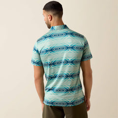 All Over Print Heathered Classic Fit Polo-Ariat