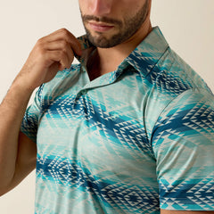 All Over Print Heathered Classic Fit Polo-Ariat