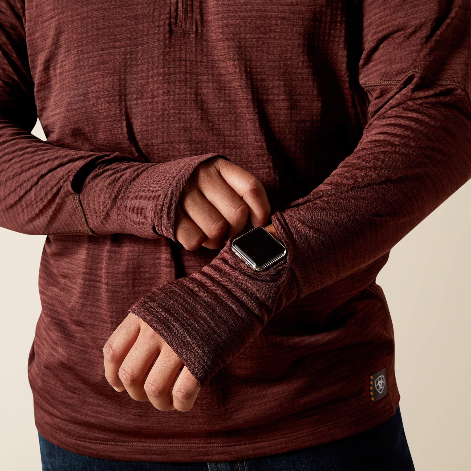 Rebar Gridwork Baselayer 1/4 Zip T-Shirt-Ariat