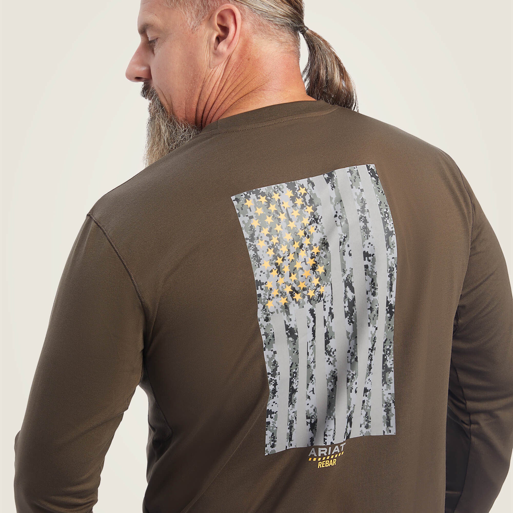 Rebar Workman Reflective Flag Graphic T-Shirt-Ariat