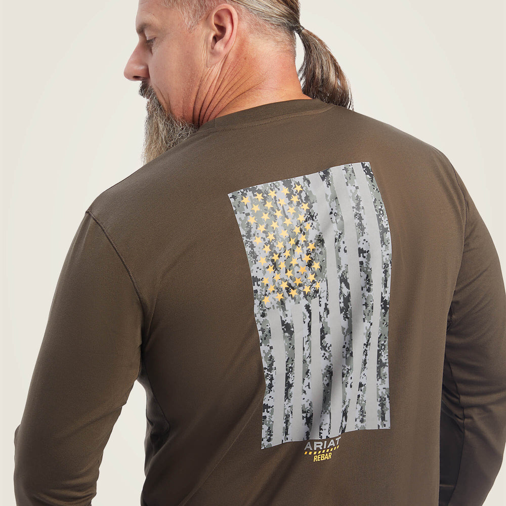 Rebar Workman Reflective Flag Graphic T-Shirt-Ariat