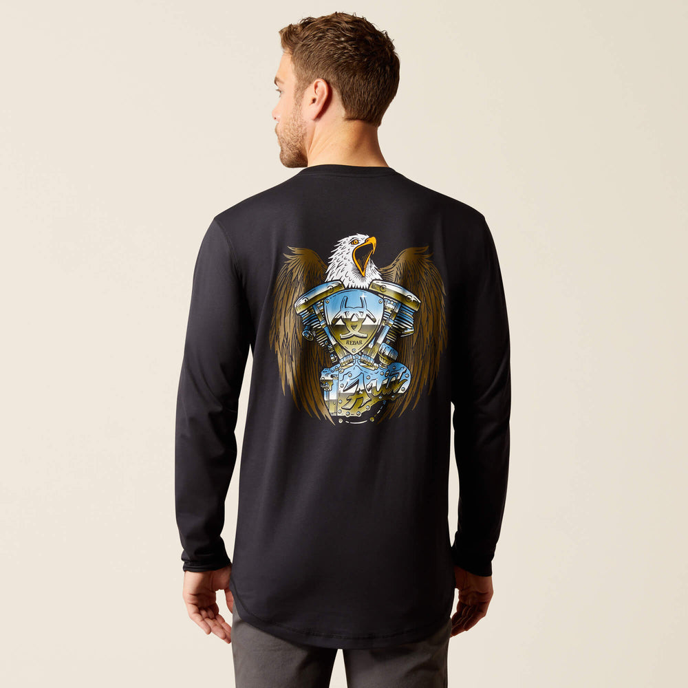 Rebar Workman Chrome Moto Eagle T-Shirt-Ariat