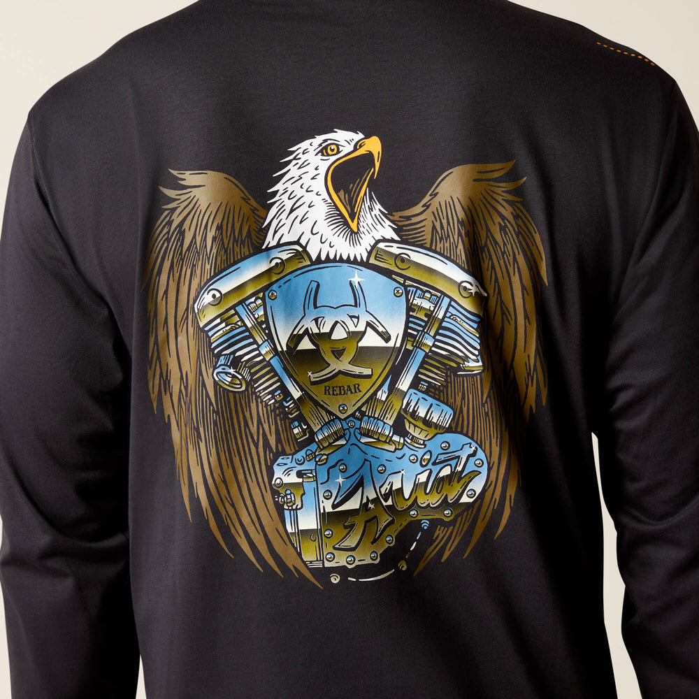 Rebar Workman Chrome Moto Eagle T-Shirt-Ariat