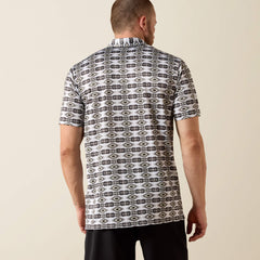 All Over Print Fitted Polo-Ariat