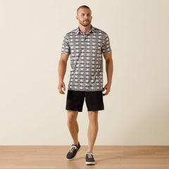All Over Print Fitted Polo-Ariat