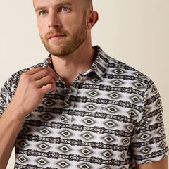 All Over Print Fitted Polo-Ariat