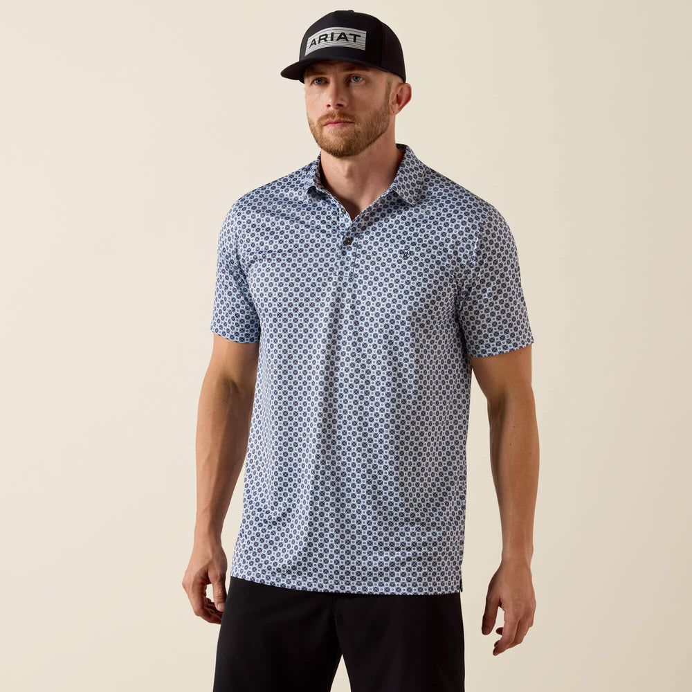 All Over Print Fitted Polo-Ariat