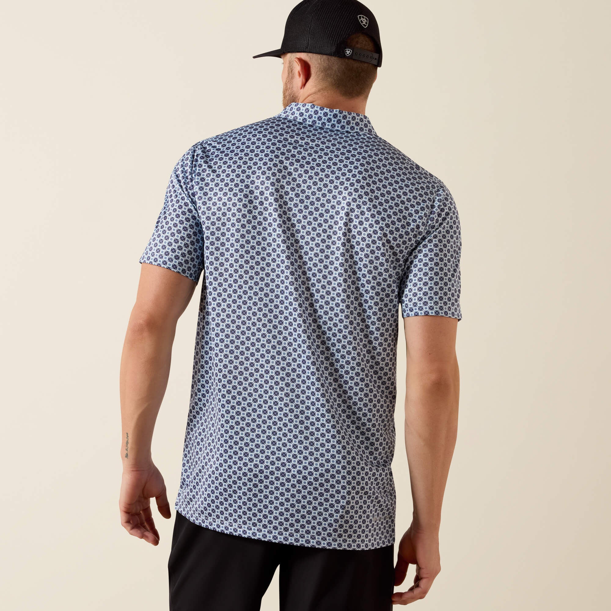All Over Print Fitted Polo-Ariat