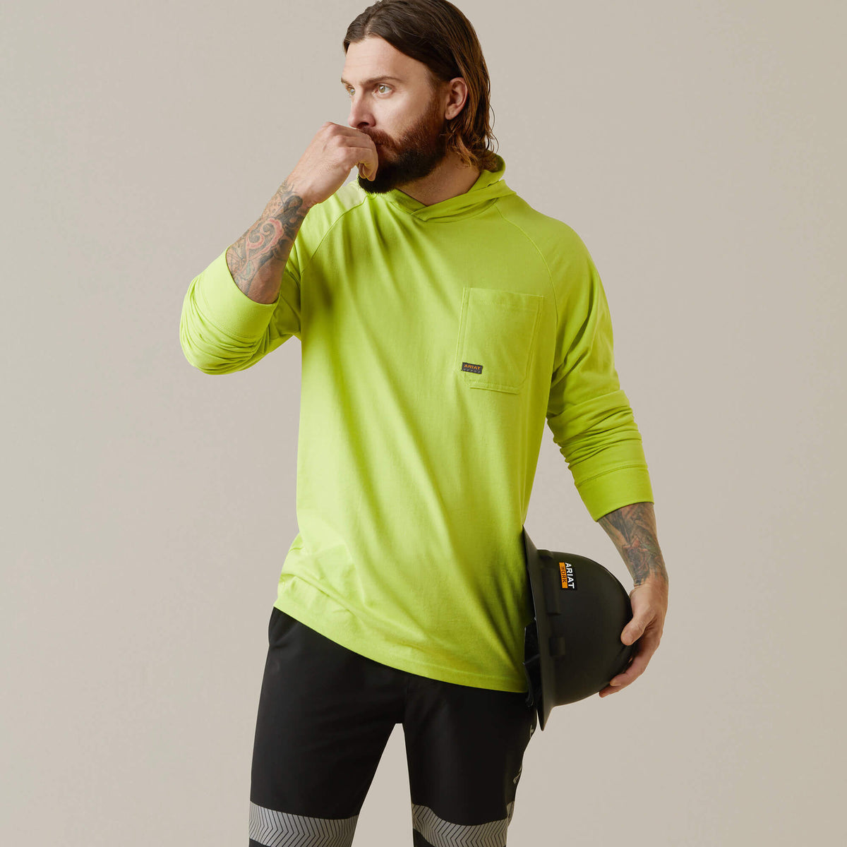 Rebar Cotton Strong Hooded T-Shirt-Ariat