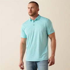 Jacquard Printed Fitted Polo-Ariat