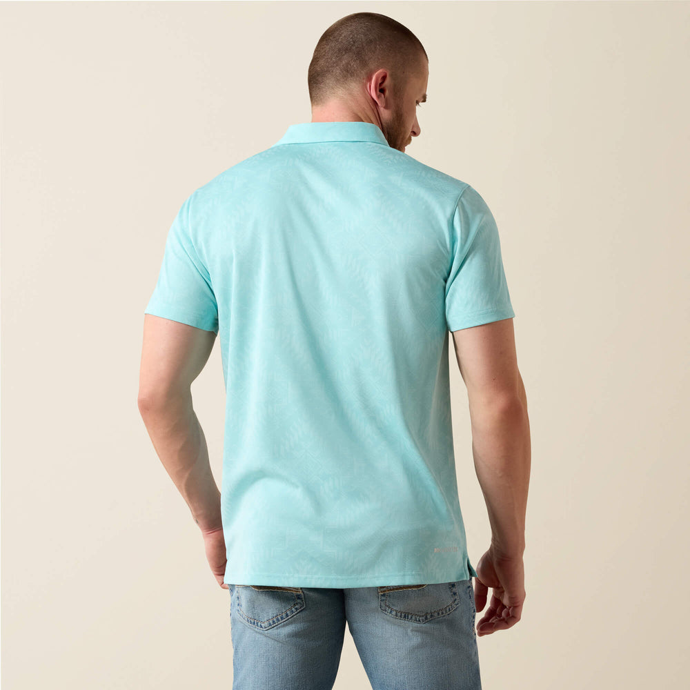 Jacquard Printed Fitted Polo-Ariat