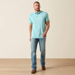Jacquard Printed Fitted Polo-Ariat
