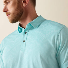 Jacquard Printed Fitted Polo-Ariat