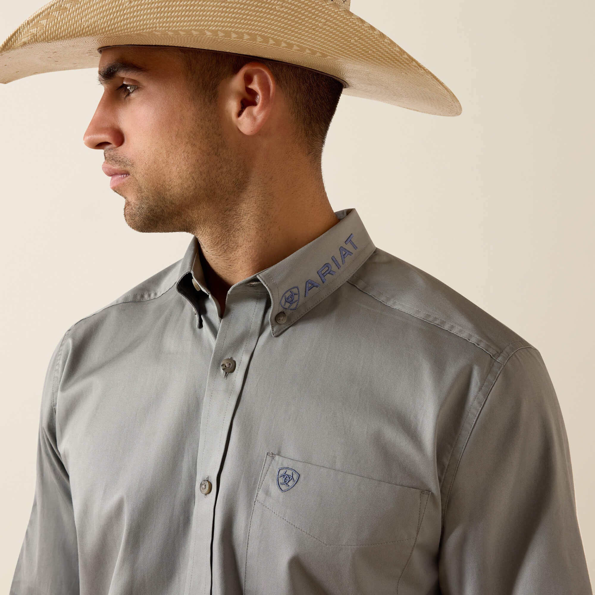 Team Logo Lightweight Twill Fitted Shirt-Ariat