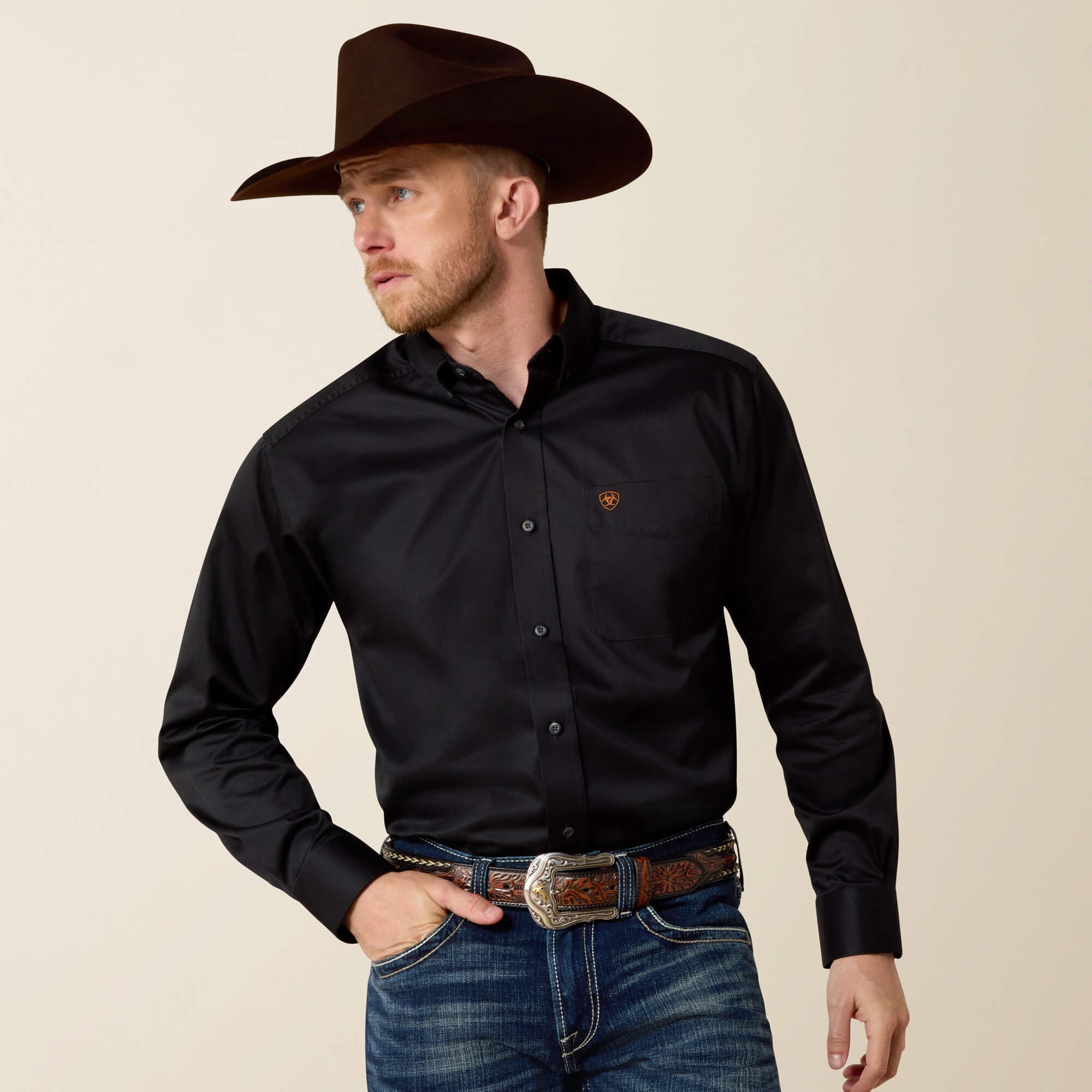 Solid Twill Classic Fit Shirt-Ariat