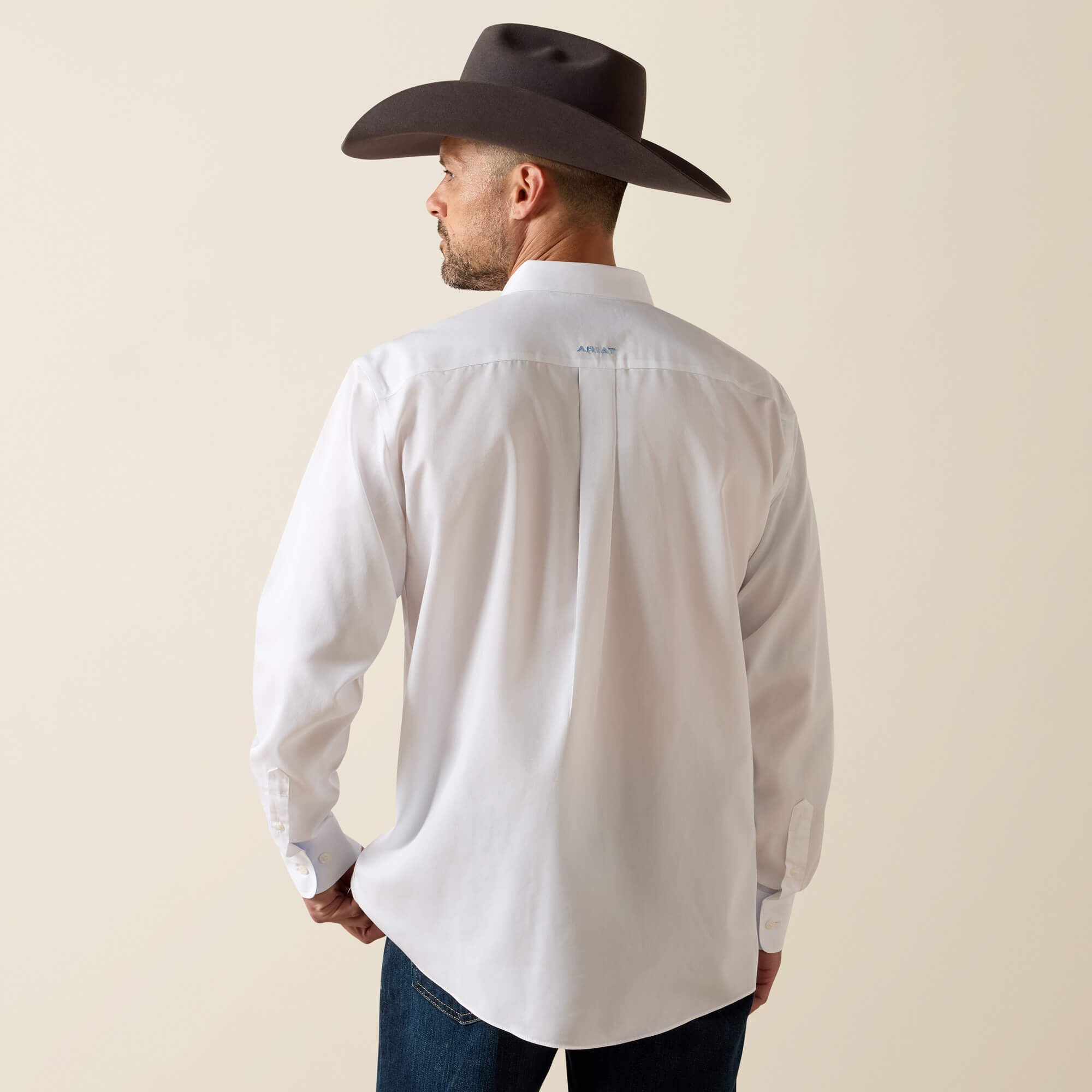 Wrinkle Free Solid Classic Fit Shirt-Ariat