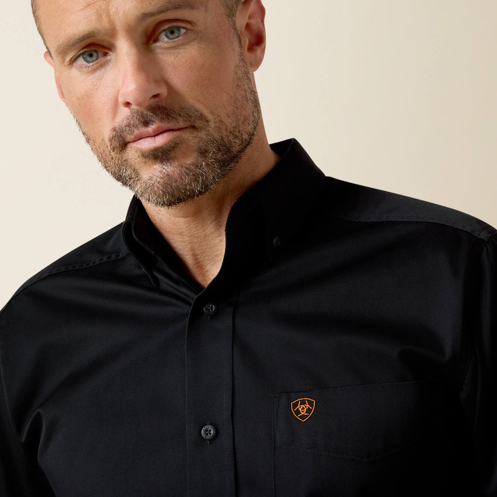 Solid Twill Fitted Shirt-Ariat