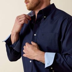 Wrinkle Free Solid Classic Fit Shirt-Ariat