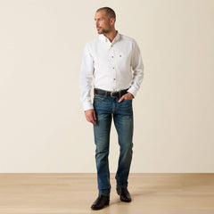 Solid Twill Fitted Shirt-Ariat