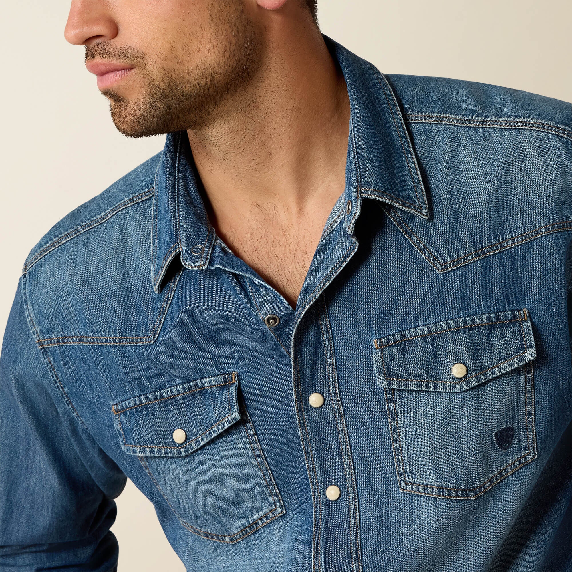 Denim Retro Fit Shirt-Ariat