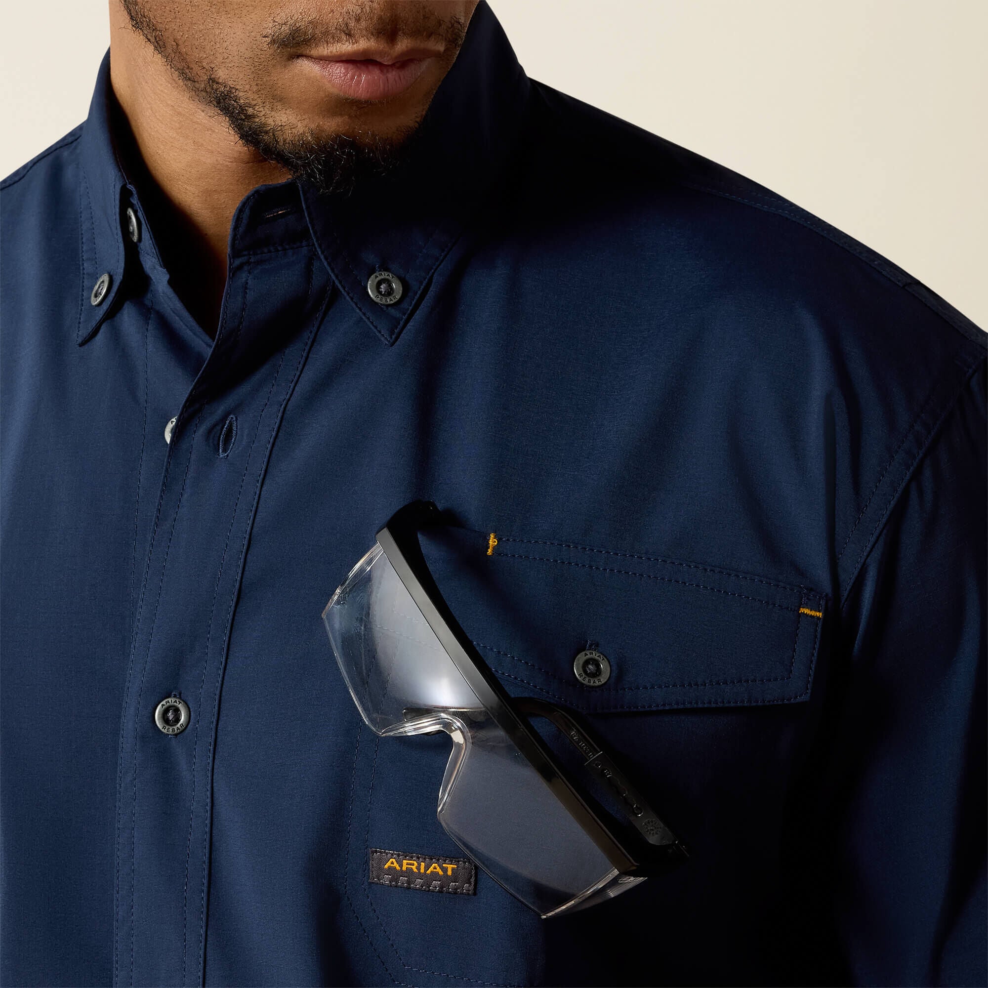 Rebar Made Tough VentTEK DuraStretch Work Shirt-Ariat