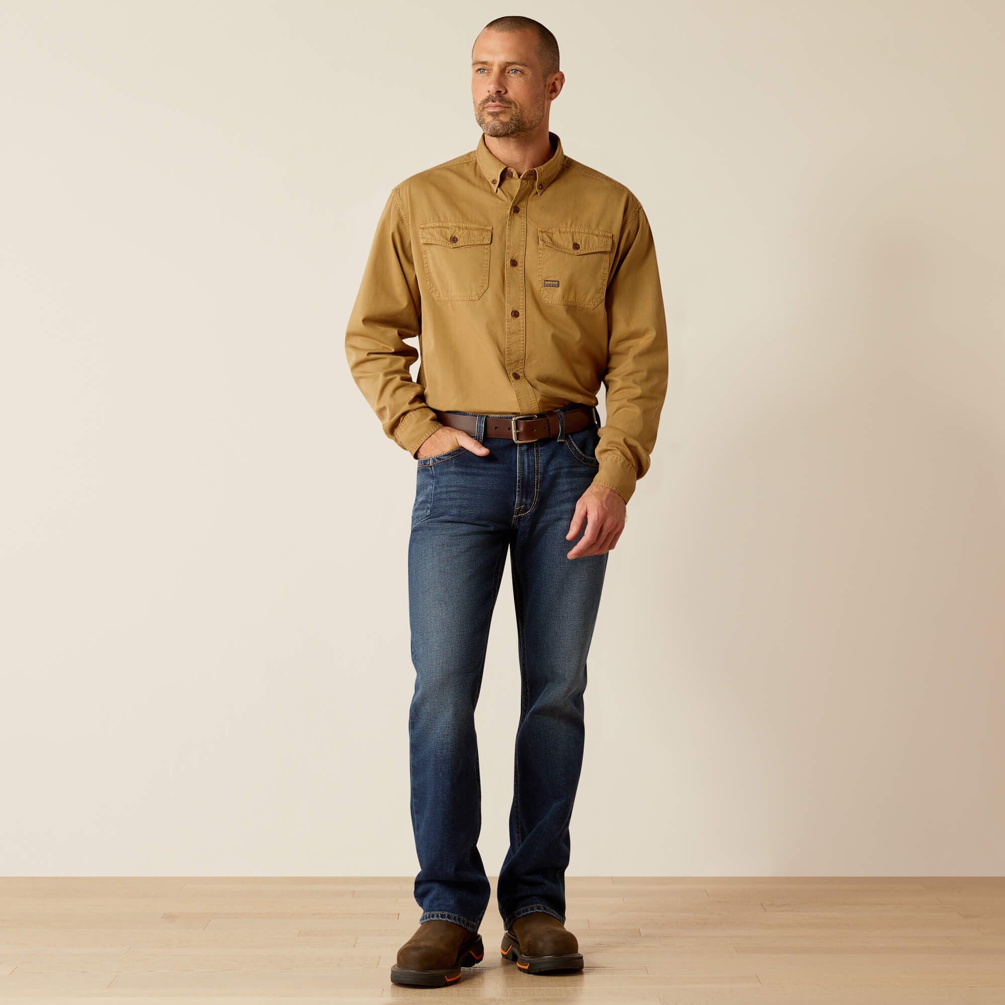 Rebar Washed Twill Work Shirt-Ariat