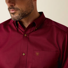 Solid Twill Fitted Shirt-Ariat