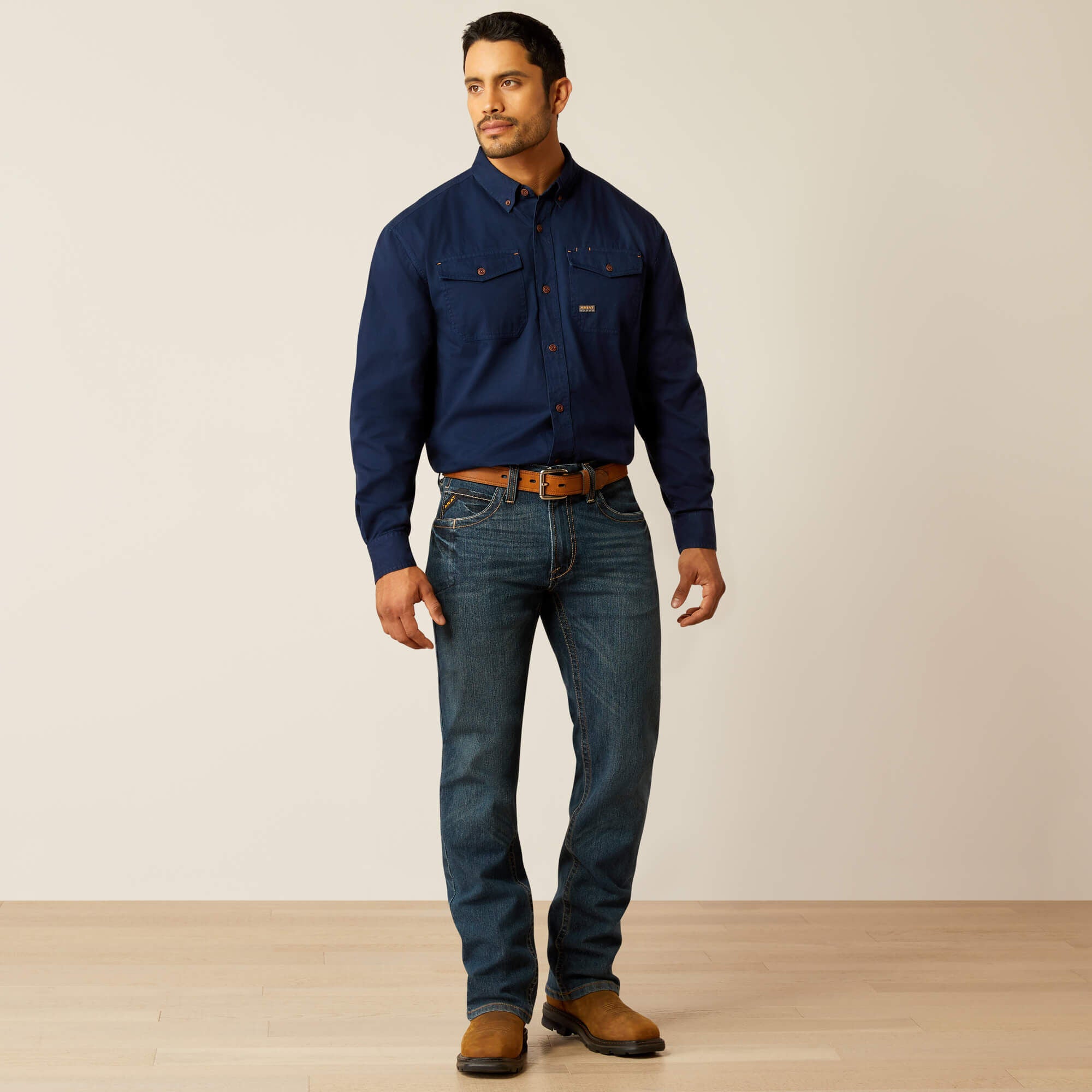 Rebar Washed Twill Work Shirt-Ariat