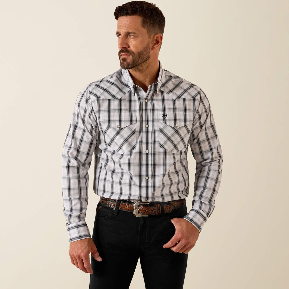 Wrinkle Free Ari Fitted Snap Shirt-Ariat