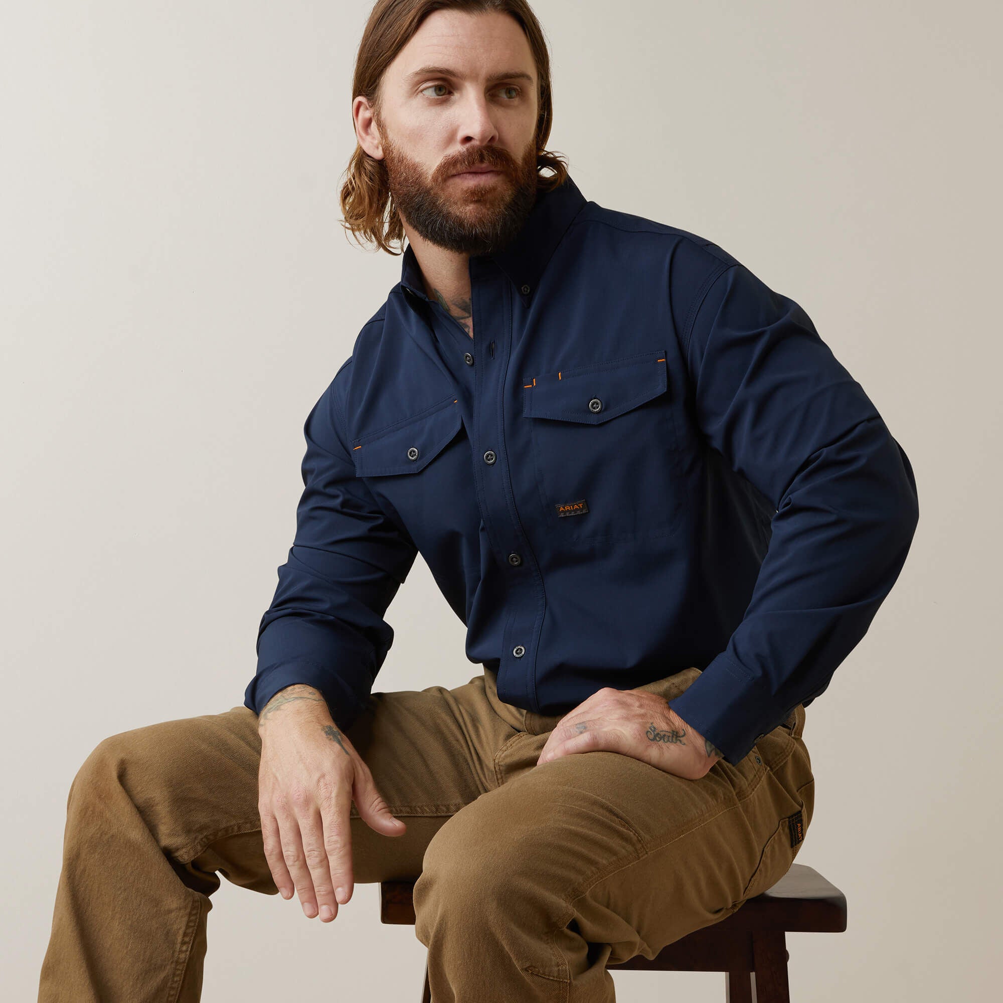 Rebar Made Tough VentTEK DuraStretch Work Shirt-Ariat