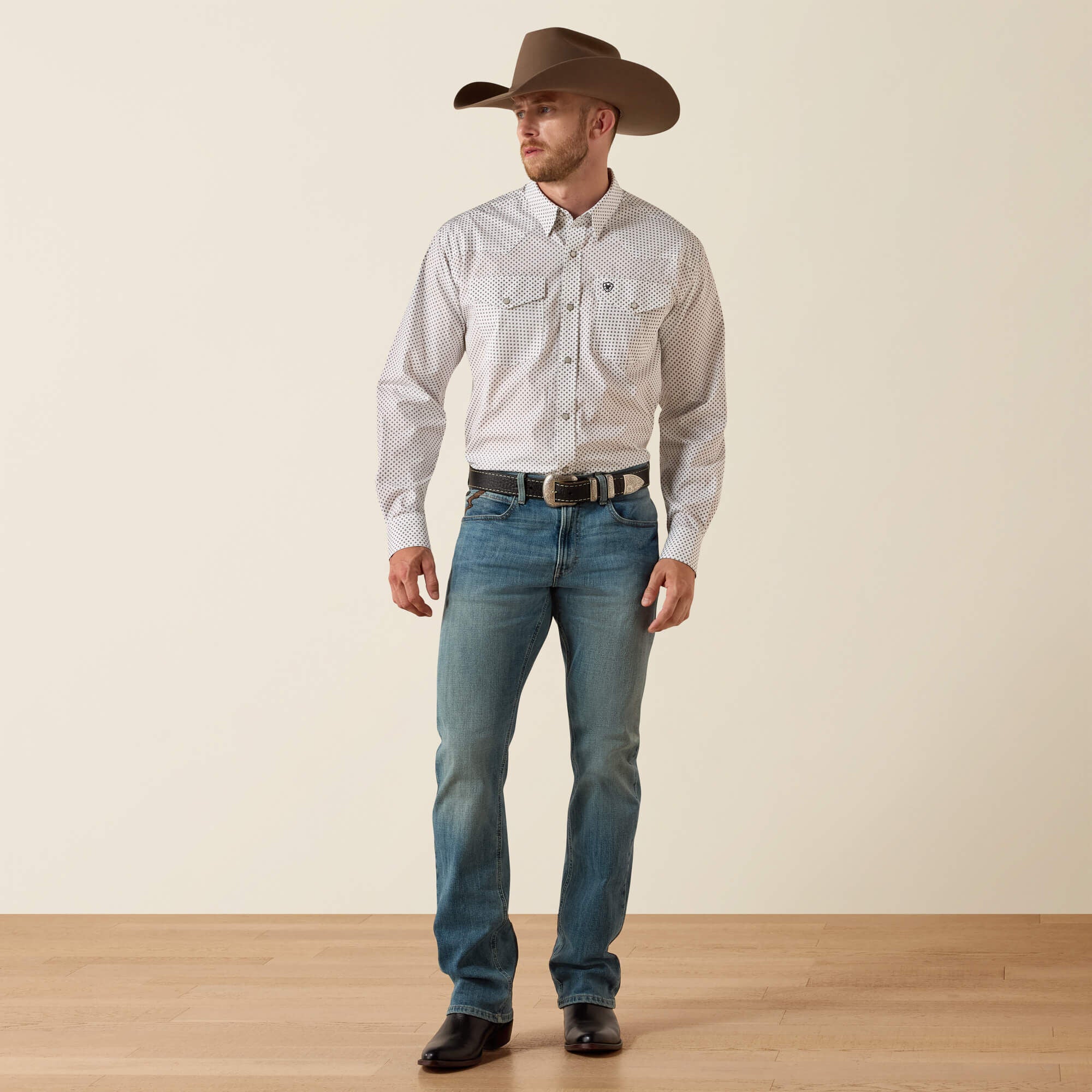 Wrinkle Free Anthony Classic Fit Snap Shirt-Ariat