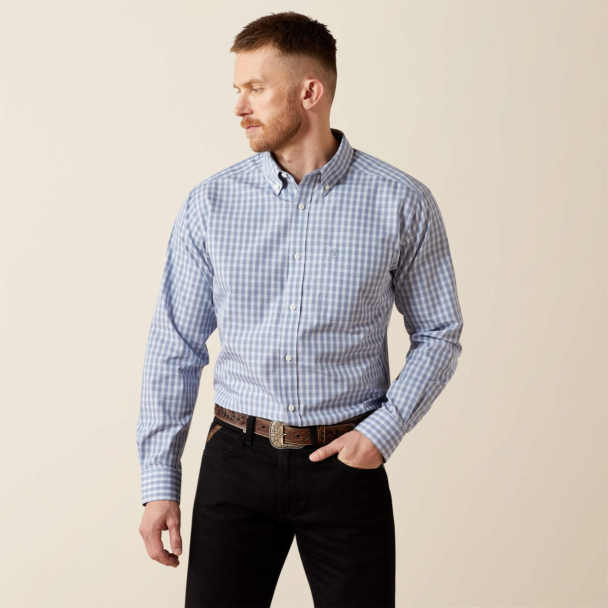 Wrinkle Free Brett Fitted Shirt-Ariat